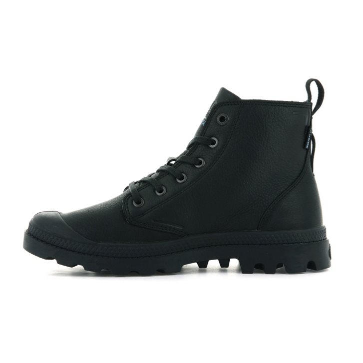 Dámské Boty Palladium Pampa Hi Ess Leather WP+ Černé | CZ RUX-85O